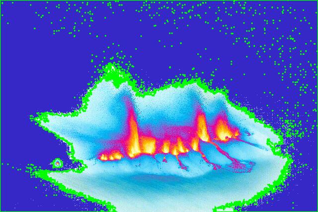 Gletscher-Vulkan Eyjafjallajökull - malerisch. ars evolutoria-Malerei.