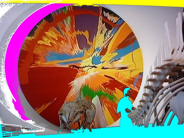 Malerei-Maschine des Skandalkünstlers HIRST. a&s-Mutationsbild. Annäherung an den Urknall?