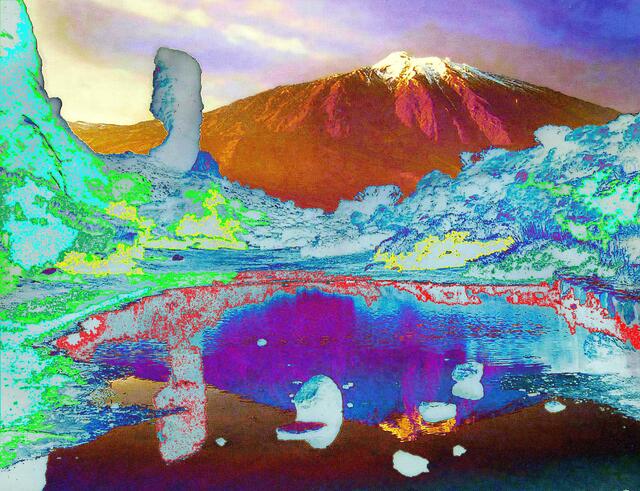 Malerischer Teide: mit 3.718 Metern die höchste Erhebung auf der Kanarischen Insel Teneriffa und Spaniens. a&s-Malerei des stillen Vulkans.