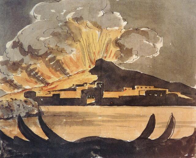 Goethe malt den Vesuv. Mehr im Artikeltext.