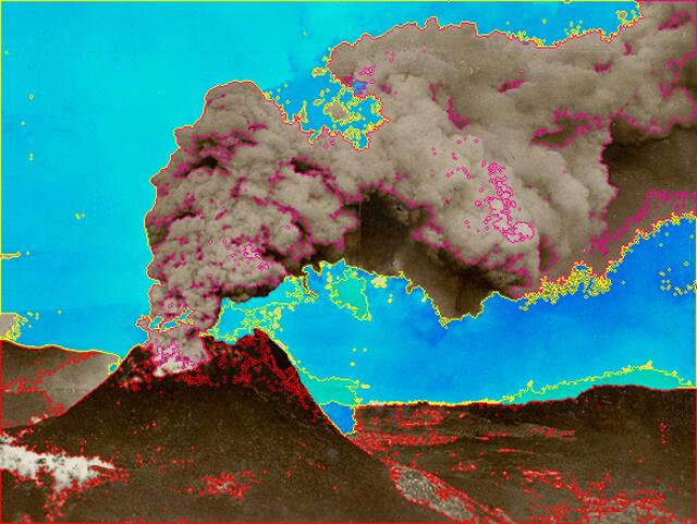 a&s-Malerei zum VESUV-Ausbruch; nach Postkartenvorlage.