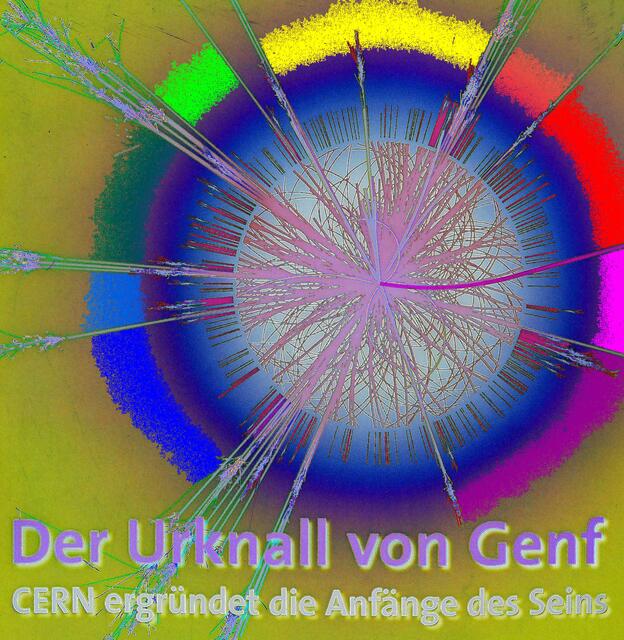 "a&s-mutierter URKNALL" - Malerei nach einem Titelbild der Zeitschrift "Sterne und Weltraum" (9/2008).