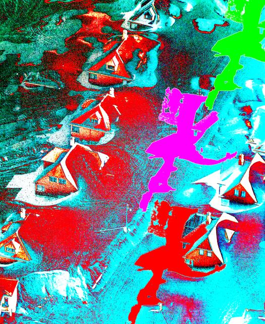 "Drei böse Vulkanismus-Geister"; a&s-Malerei 28/4/10.