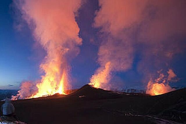 Gletscher-Vulkan EYJAFJÖLL (Eyjafjallajökull).