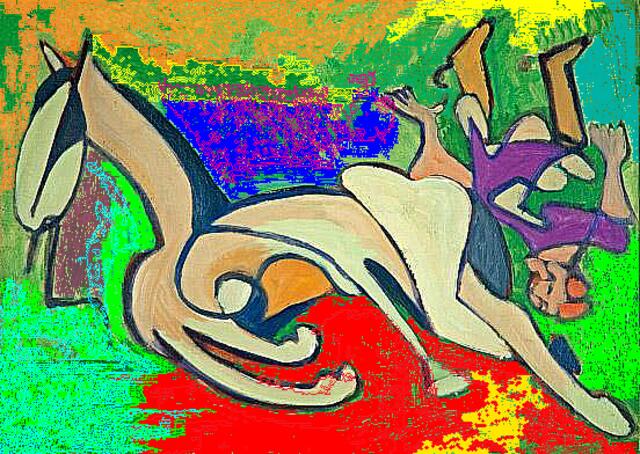 a&s-Mutationen zu einem Bild von Ernst Ludwig KIRCHNER: Der zersplittende „Zackenstil“ der "Brücke"-Zeit wandelte sich zu einem "Neuen Stil". Mehr zu dem Pferd-Reiterin-Bild in einem Extra-Artikel von W.H. zur Städel-Retrospektive.