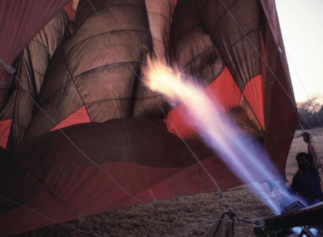 Vorbereitungen zum Start eines Heißlufballons (siehe auch mein Beitrag hier)