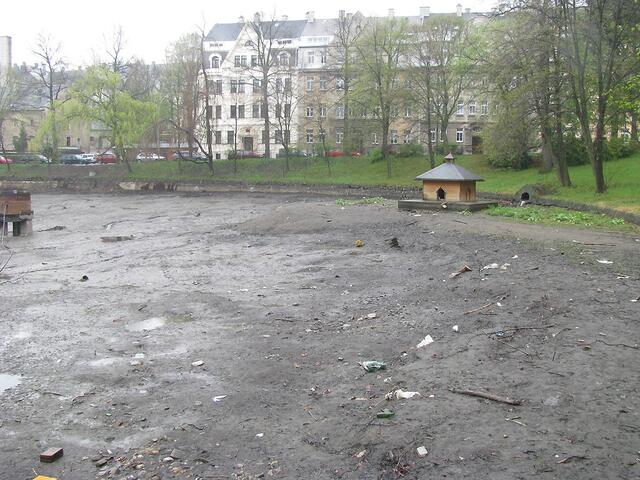 Die Enten sind derzeit ausgezogen.