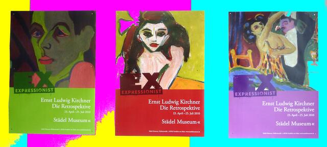 Werbe-Plakate zur Städel-Retrspektive. a&s-Bild W.H. (1.Mai, Ausstellungsbesuch.)