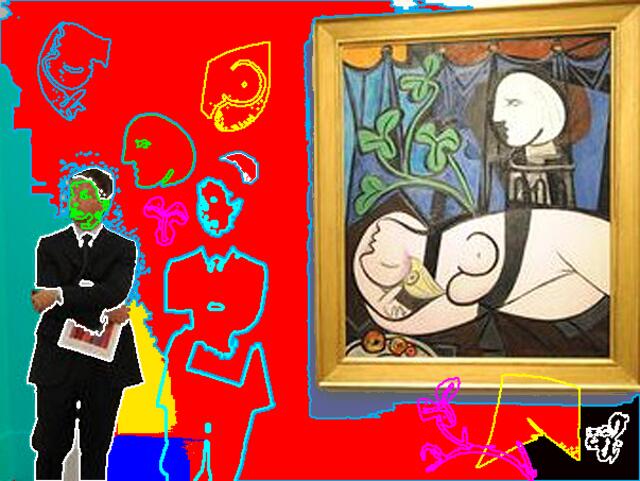 Verrückt: 82 Millionen Euro für das PICASSO-Bild "Nu au plateau de sculpteur" (Nackte, Grüne Blätter und Büste) aus dem Jahr 1932. a&s-Malerei W.H.