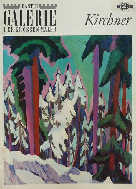 E.L.K.s "Verschneite Tannen" von um 1920 als Titelbild. Vom "Neuen Stil" im Buch keine Rede. Über 1000 Ölgemälde schuf K., der in Deutschland verfemt 1938 zum Selbstmord "gezwungen" wurde.