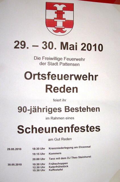 Dann bis zum Scheunenfest.