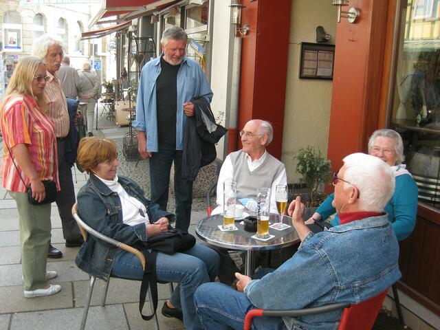 Das Wetter machte es möglich - Pause an der frischen Luft