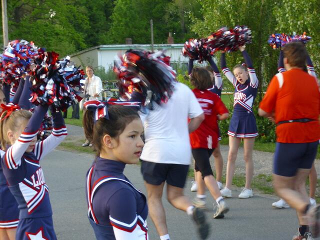 Beim Schlusseinlauf mit Cheer-Leadern