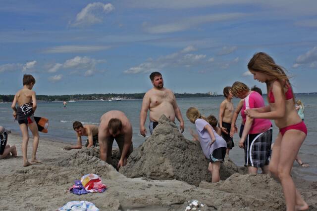 Und wir bauen eine Sandburg