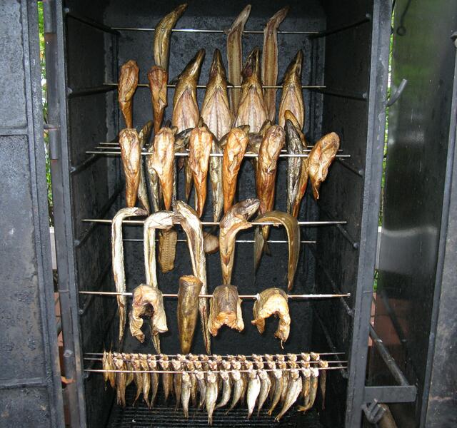 Räucherfisch sieht gut aus