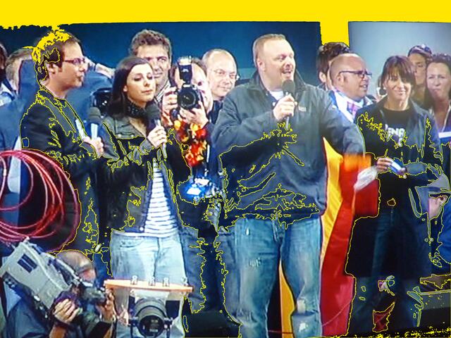 LENA-Tross in Hannover. Raab meint, der ESC in Deutschland (Berlin, Hamburg ?) müsse mit LENA ablaufen. a&s-Bild.
