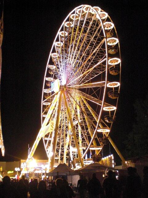 Das Riesenrad bei Nacht