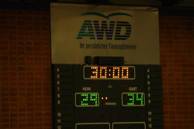 Das Endergebnis im letzten Spiel der Saison 2009/10 zwischen Hannover-Burgdorf und SG Flensburg-Handewitt.