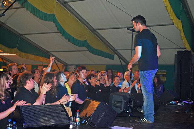 das Publikum voll im Griff
