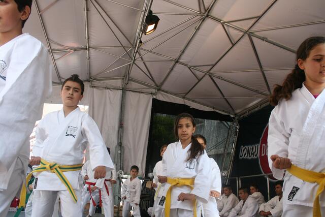 Die ersten Vereine präsentierten sich - hier Taekwondo-Schüler
