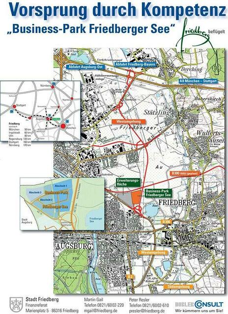 Businesspark Friedberger See mit ausgezeichneter Verkehrsanbindung | Foto: Stadt Friedberg