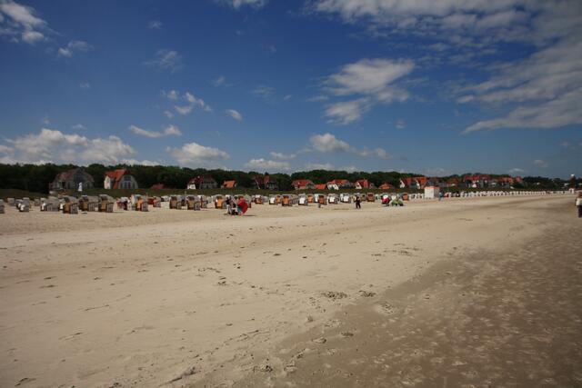 Der breite, saubere Strand