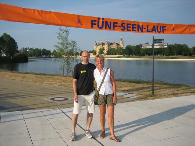 Der Startplatz des Fünf Seen Laufes am Tag davor