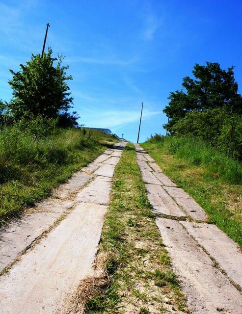 Auf dem Weg zurück - kleine Steigung...