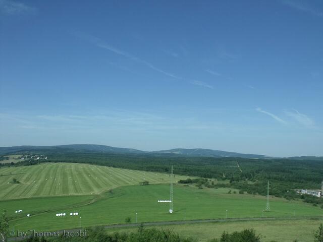Auf dem Mednik. Blick zum Klinovec und Fichtelberg.