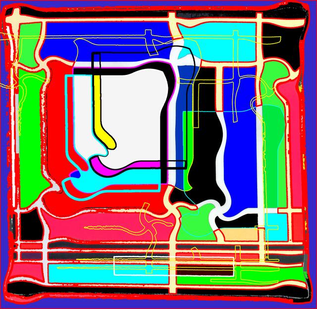 R/Evolution der Malerei zum Organischen - weg von der Ikone schwarzes Quadrat (Anti-Suprematismus googeln). Bildserie Transmutation Nr. 4 - 14/7/10. W.H.