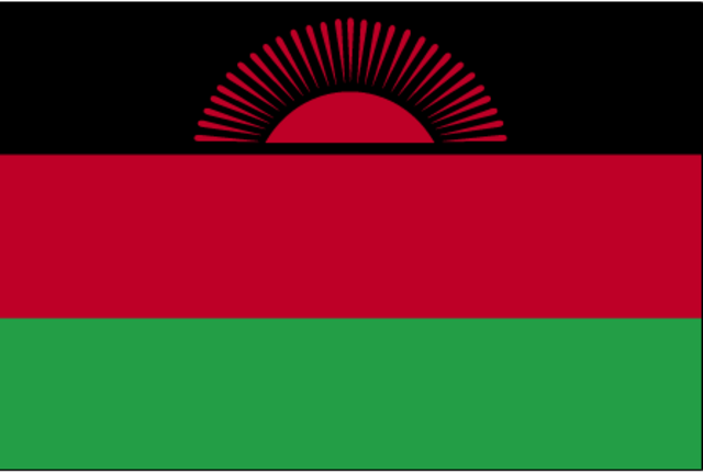 Malawi-Staatsflagge | Foto: Dieses Werk ist gemeinfrei, weil es Bildmaterial aus dem CIA World Factbook darstellt, das ursprünglich vom Zentralen Nachrichtendienst der Vereinigten Staaten veröffentlicht wurde