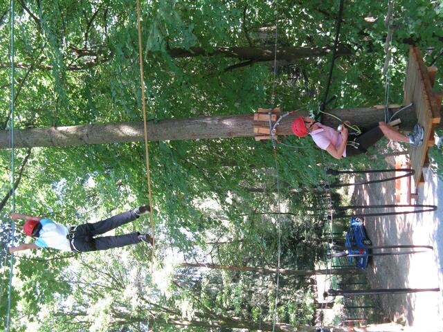 Es ging kreuz und quer durch den Klettergarten.