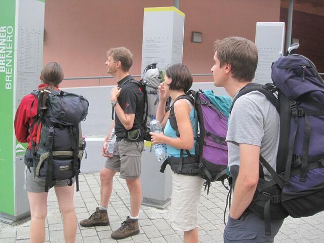 Und wieder Umsteigen. Diesmal am Brenner.