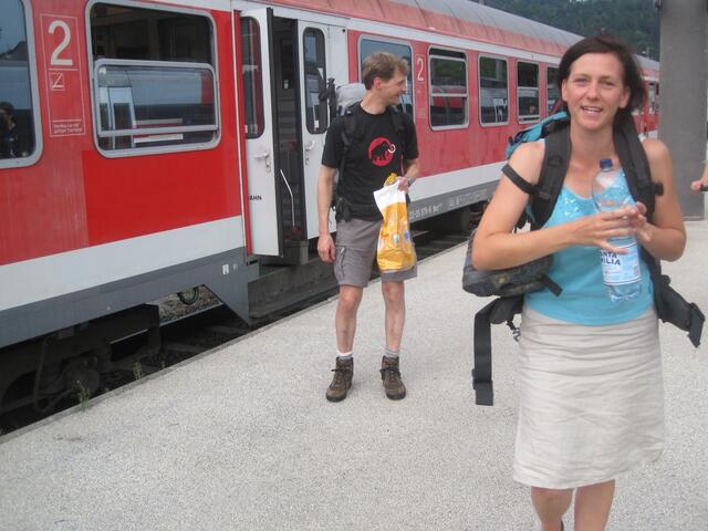 Umsteigen in Kufstein.