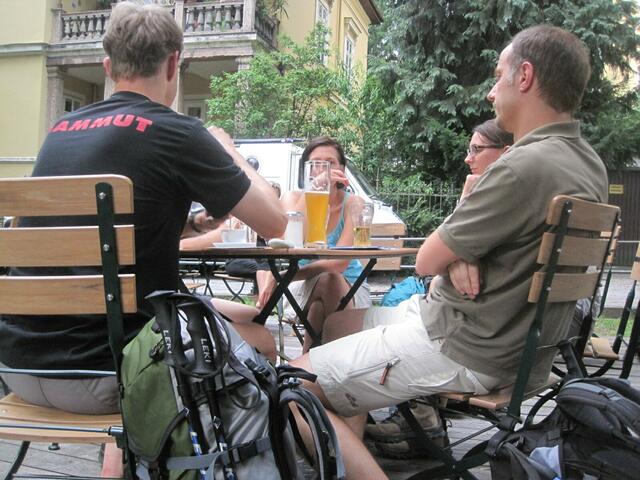 Kleine Trinkpause, da längerer Aufenthalt.