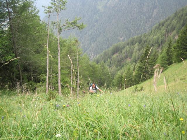 Der Steilhang machte allen furchtbar zu schaffen.