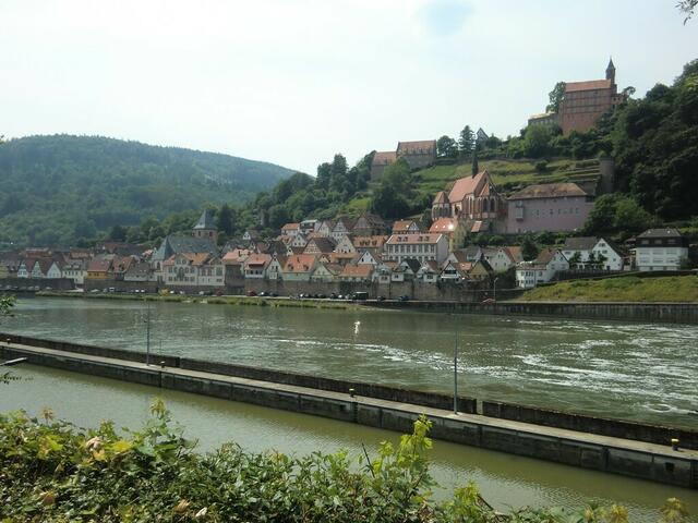 Hier endet der R 4: Hirschhorn am Neckar.
