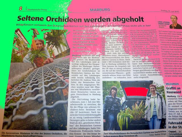 SkAnDaL: seltene und geschützte Exemplare weggeben - UNI MR macht's möglich. Siehe Kommentare. OP v. 30.7.10 , S. 8.