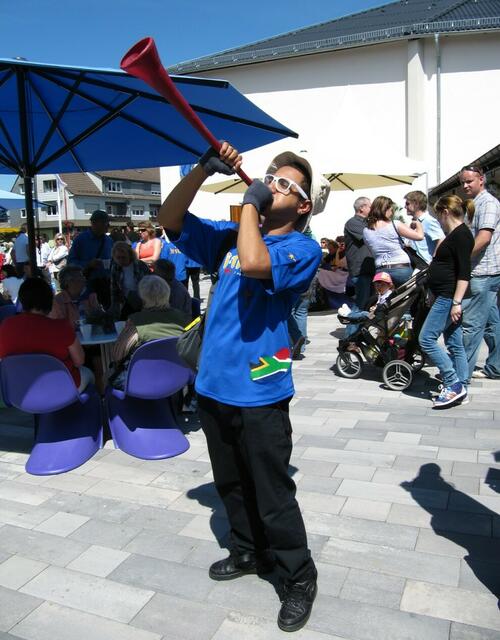 Hier spielt die Vuvuzela schon vor der WM.