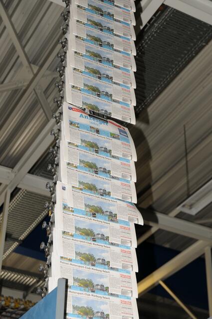 Der Anzeiger extra wandert senkrecht nach oben