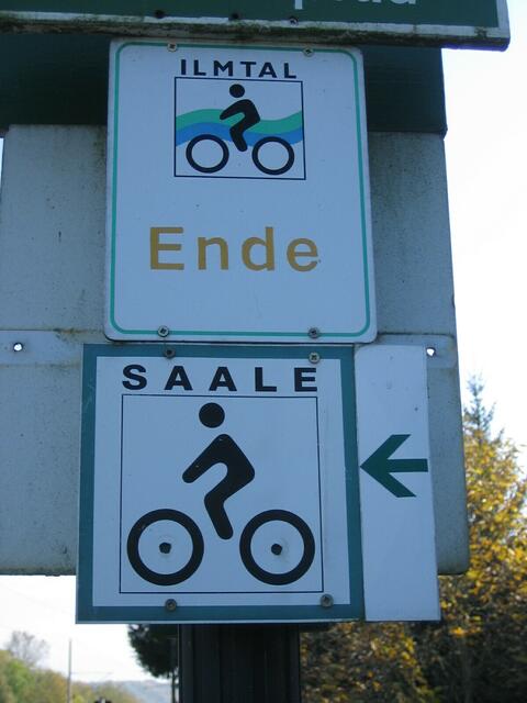 Ende des Ilmradwegs