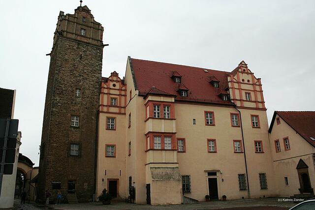 Blauer Turm im anschließenden Gebäudekomplex dem Krummen Haus befindet sich heute ein Museum