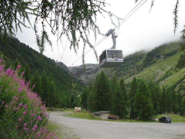 Suldener Bergbahn am Ortler, leider hatte es Nebel