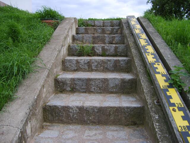 Pegeltreppe mit Pegellatte