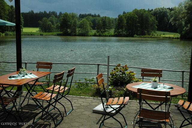 Hier am Stubenweiher ist auch für das leibliche Wohl gesorgt.