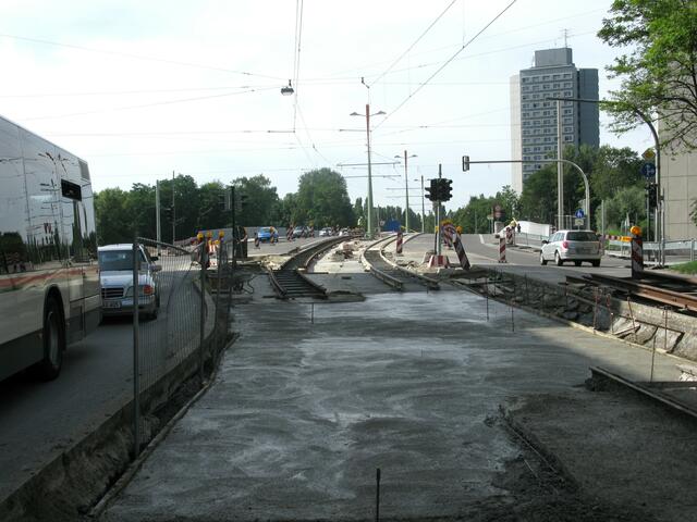 Betonfundament ist angebracht