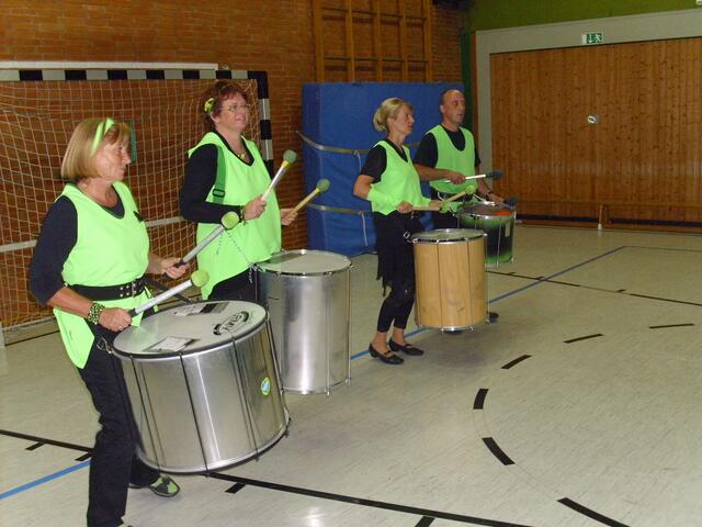 Unsere letzte Reihe mit den großen Trommeln