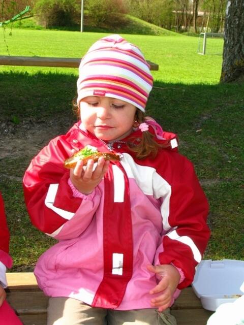 das Kräuterbrot schmeckt aber gut