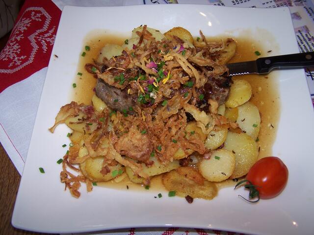 Und der Zwiebelrostbraten war perfekt