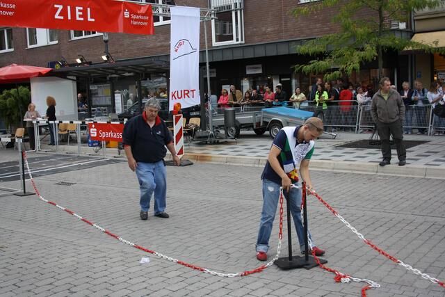 Der Zieleinlauf wird präpariert